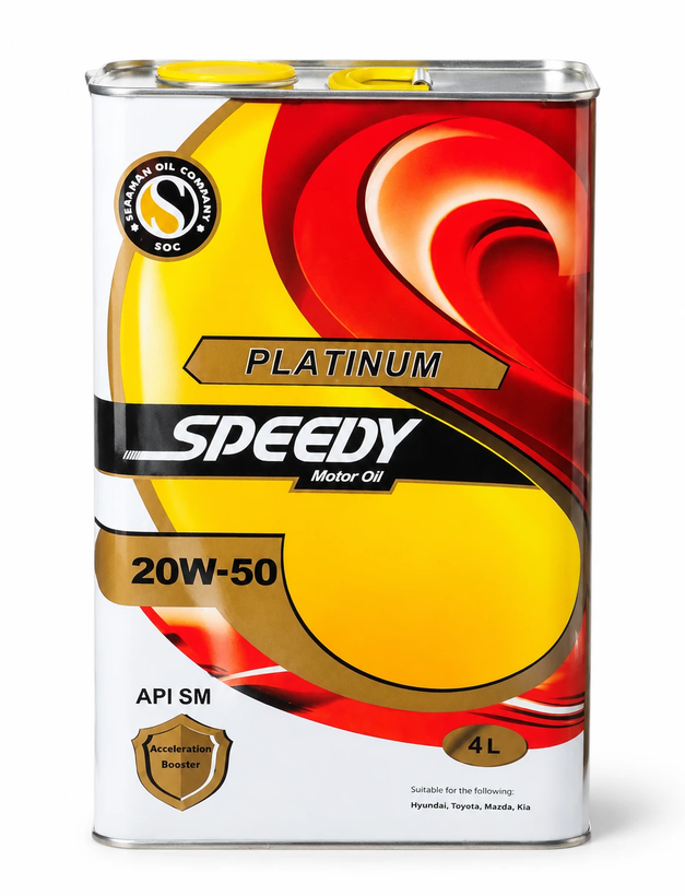 روغن اسپیدی پلاتینیوم 20W50 SM فلزی – 4 لیتری